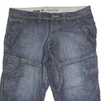 ALCW Mens Cotton Blue Denim Casual Shorts M W38 with Button Closure