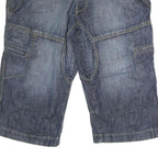 ALCW Mens Cotton Blue Denim Casual Shorts M W38 with Button Closure