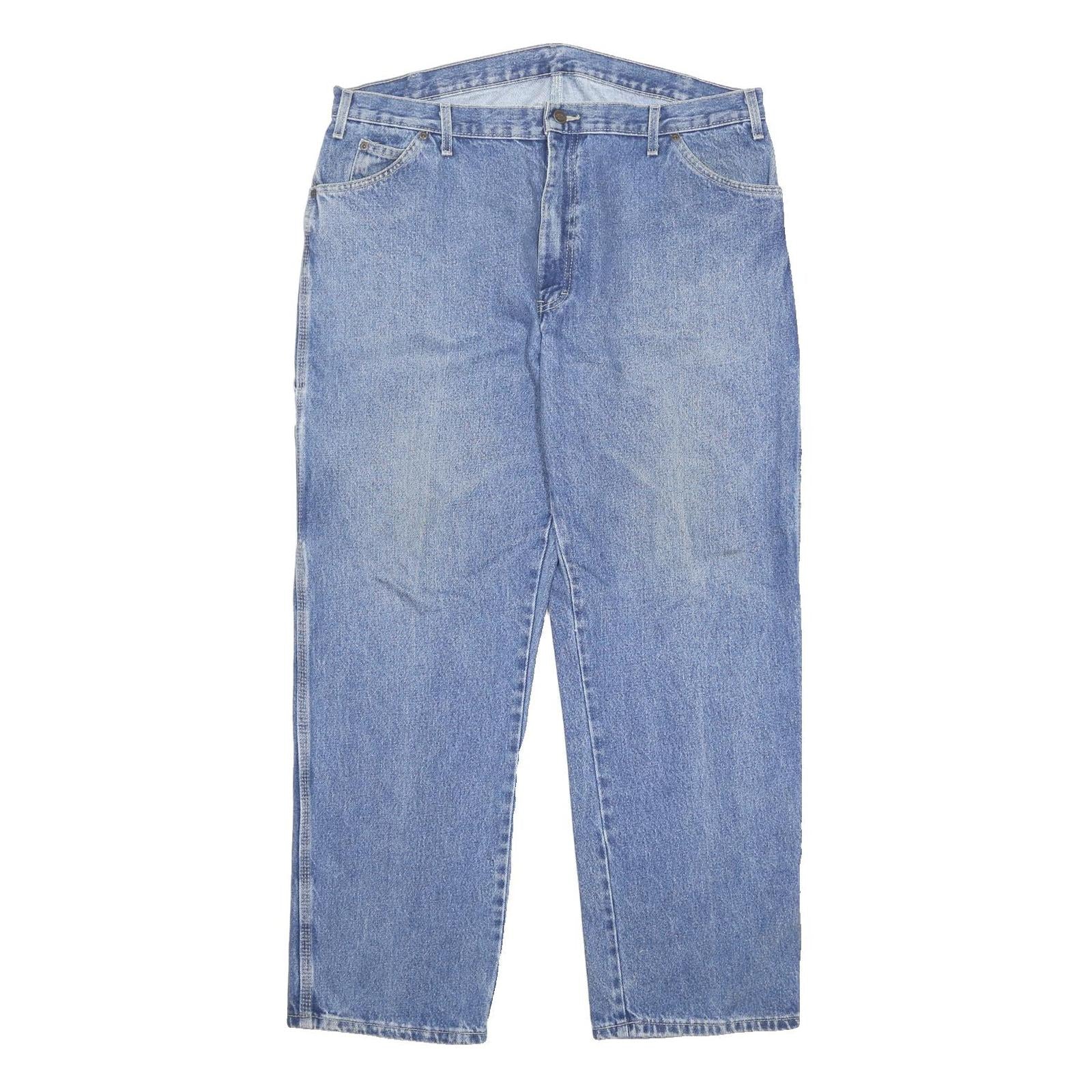 DICKIES Mens Jeans Blue Regular Straight Denim Medium W40 L31 Workwear Casual