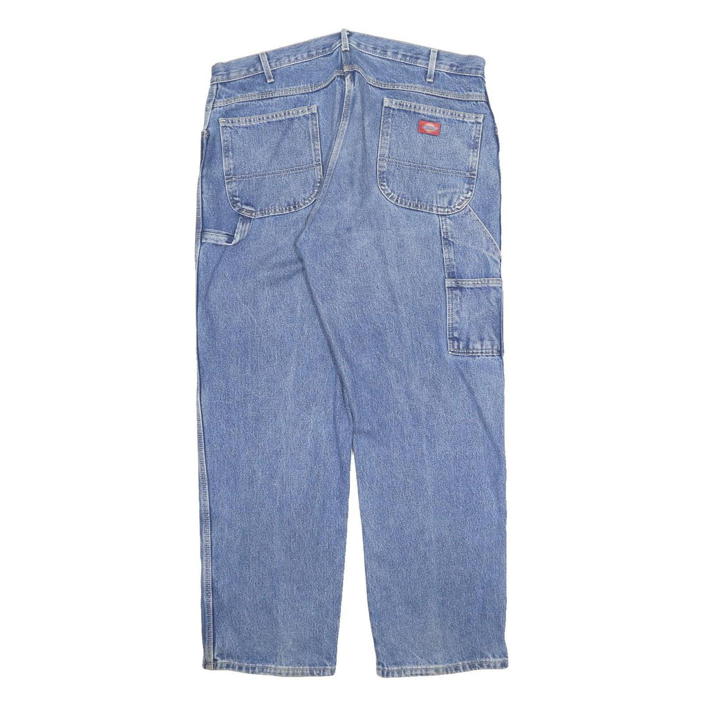 DICKIES Mens Jeans Blue Regular Straight Denim Medium W40 L31 Workwear Casual
