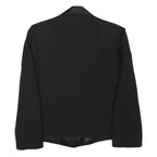 JEAN LOUIS Womens Black Jacket XS Polyester Blend Button Closure Satin Collar