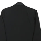 JEAN LOUIS Womens Black Jacket XS Polyester Blend Button Closure Satin Collar