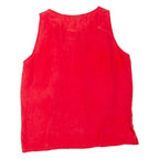 CARTY COLLECTION Womens Vest Red Sleeveless L