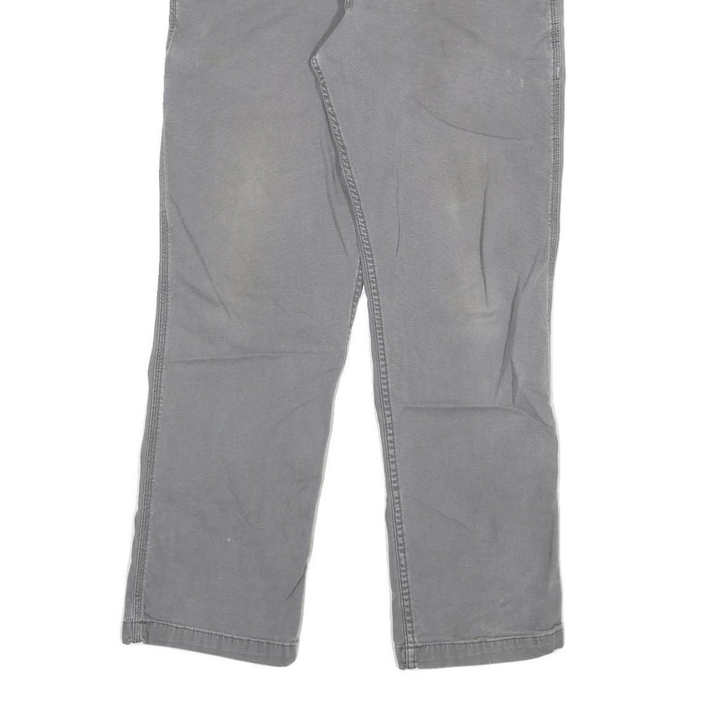 CARHARTT Mens Cotton Blend Grey Relaxed Fit Straight Trousers W34 L32 Casual