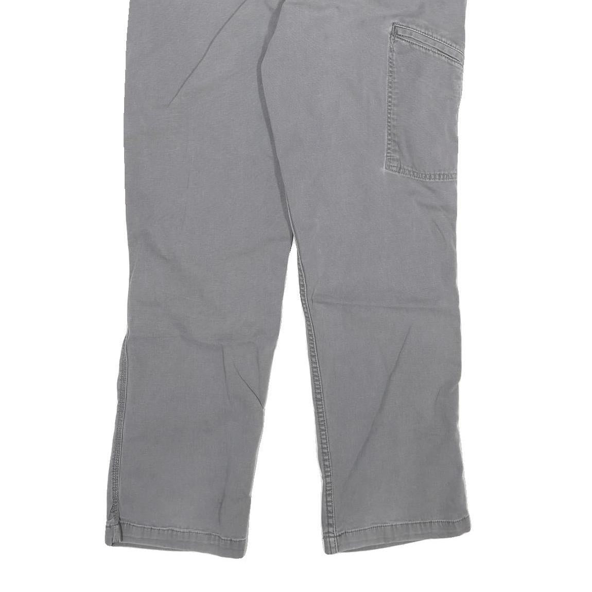 CARHARTT Mens Cotton Blend Grey Relaxed Fit Straight Trousers W34 L32 Casual