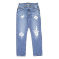 LEVI'S 501 Womens Classic Blue Denim Rinse Jeans W27 L30 Distressed