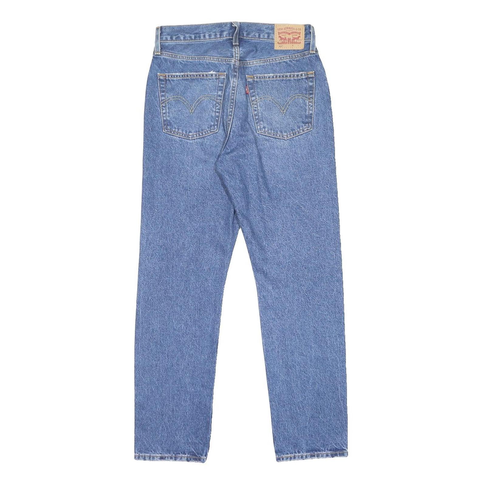 LEVI'S 501 Womens Classic Blue Denim Rinse Jeans W27 L30 Distressed