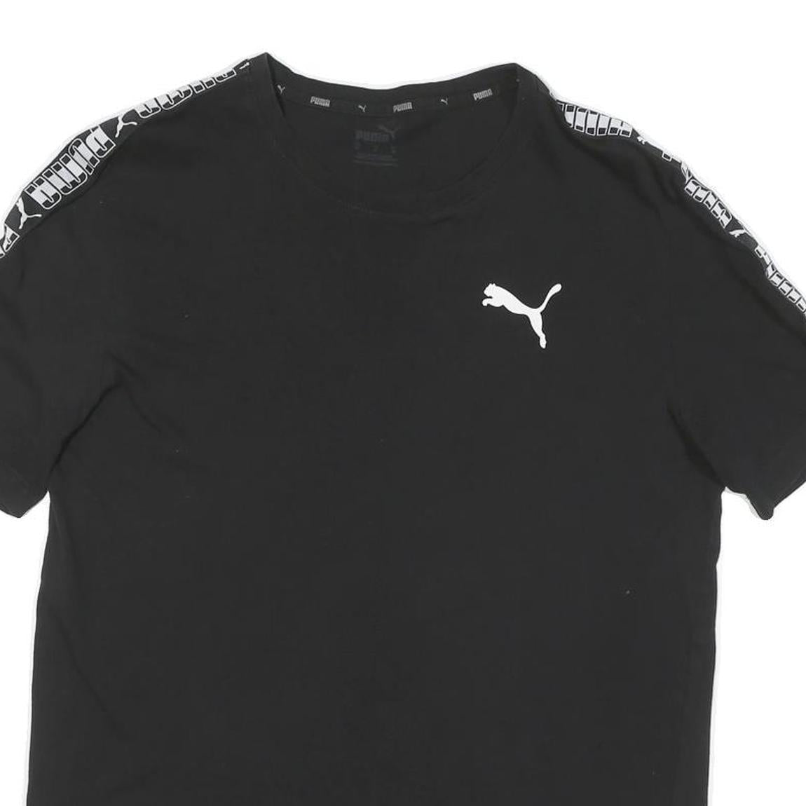 PUMA Mens Black Graphic T-Shirt M Short Sleeve Crew Neck Sportswear