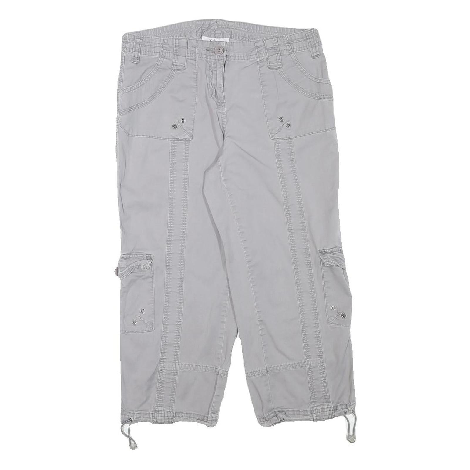 STYLE AND CO Womens Shorts Grey Casual Cotton Blend M W28 Utility Pockets