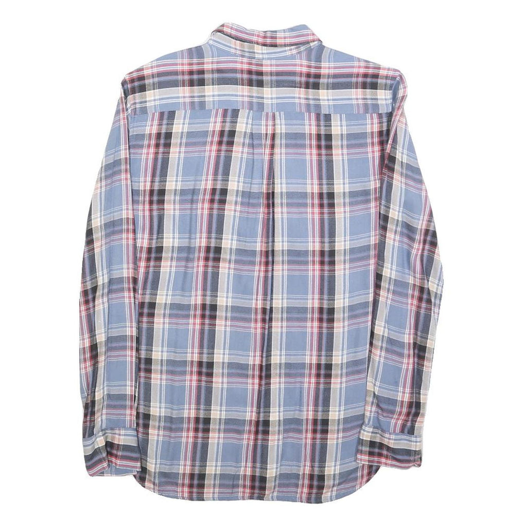 LEVI'S Womens Blue & Red Check Shirt XS Button Down Cotton Blend Lightweight