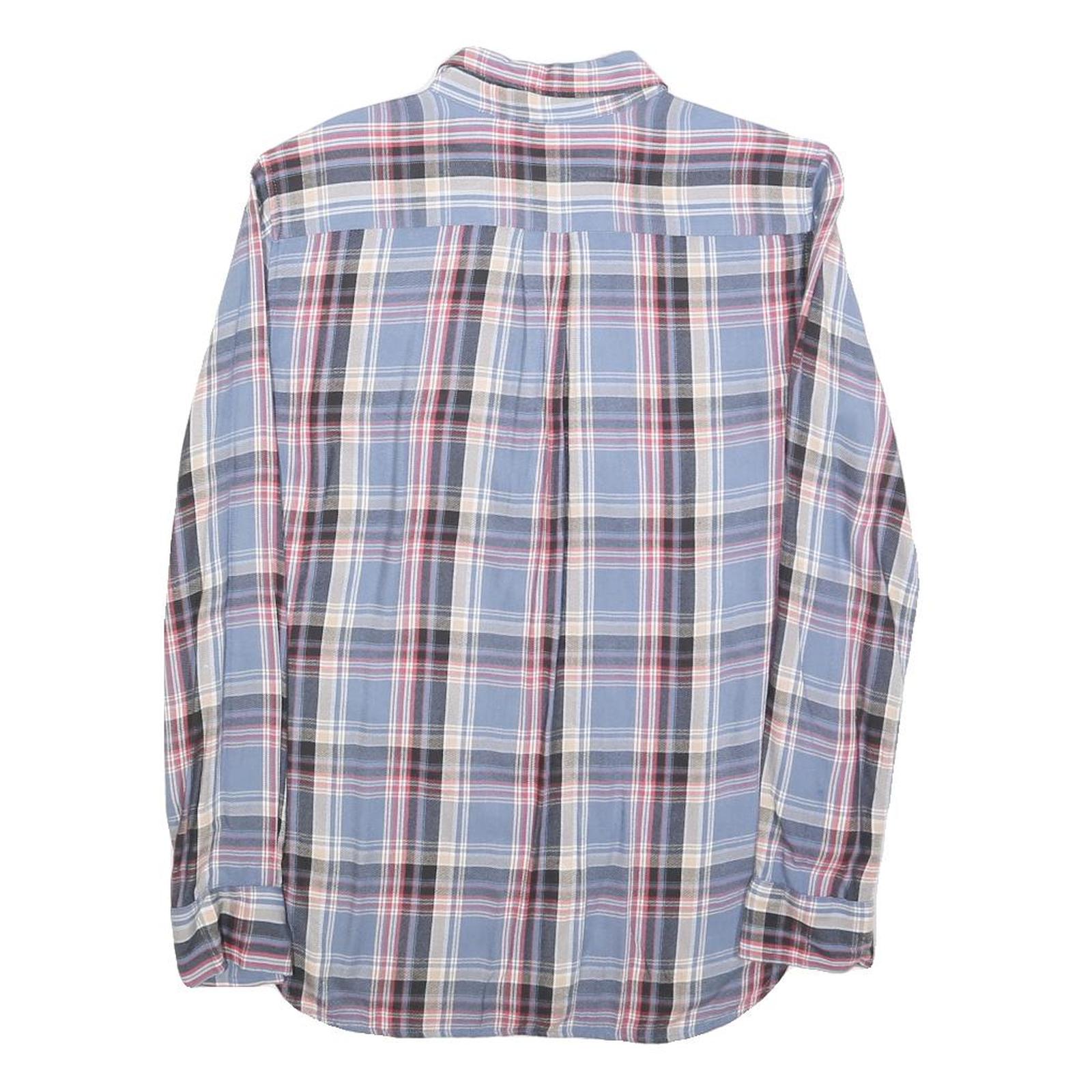LEVI'S Womens Blue & Red Check Shirt XS Button Down Cotton Blend Lightweight