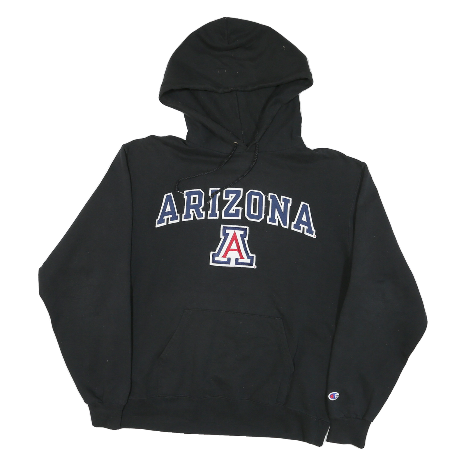 CHAMPION Mens Black Arizona Hoodie M Cotton Blend Pullover Casual