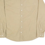 LANDS END Mens Beige Cotton Blend Button Down Shirt XL Casual Classic