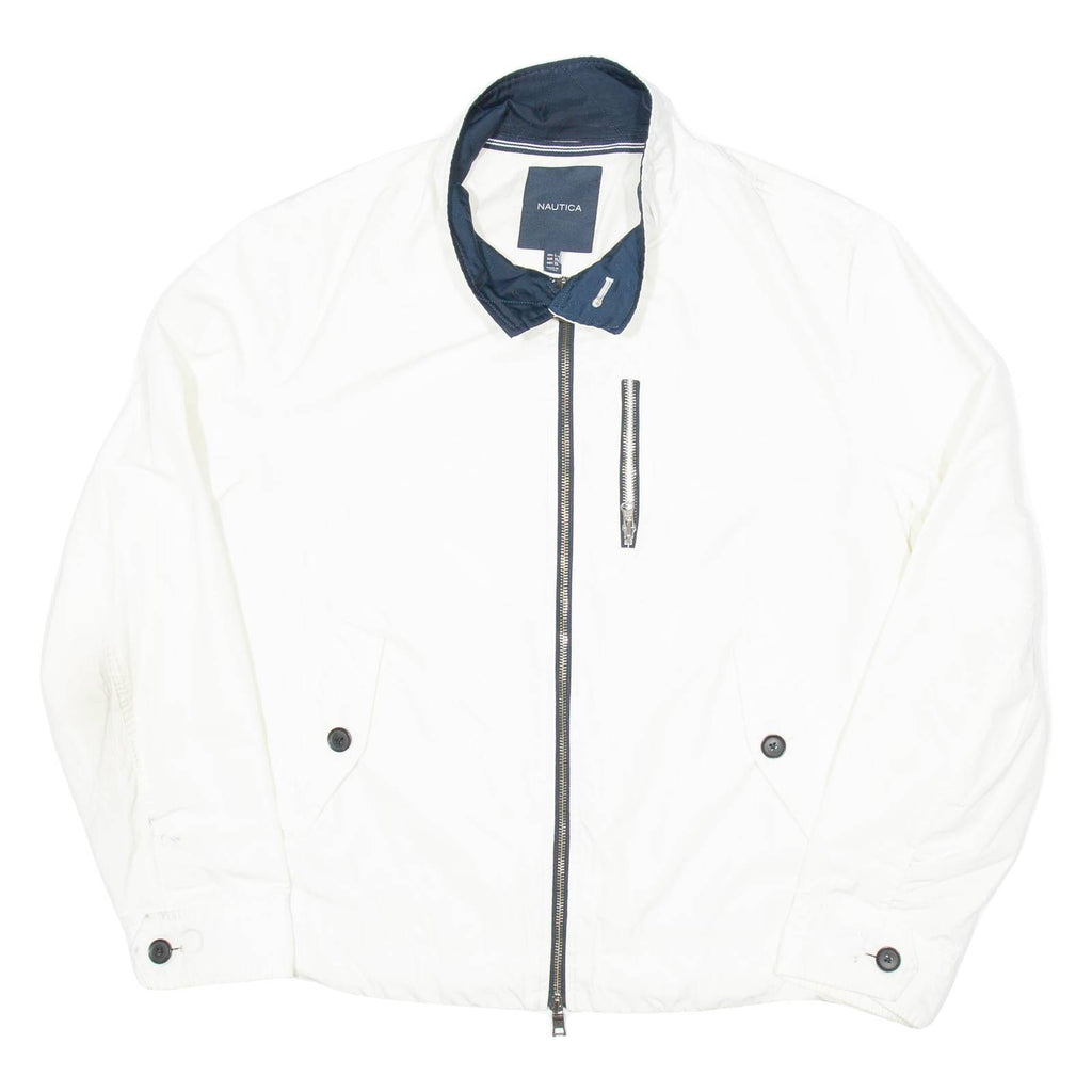 NAUTICA Mens Bomber Jacket White L