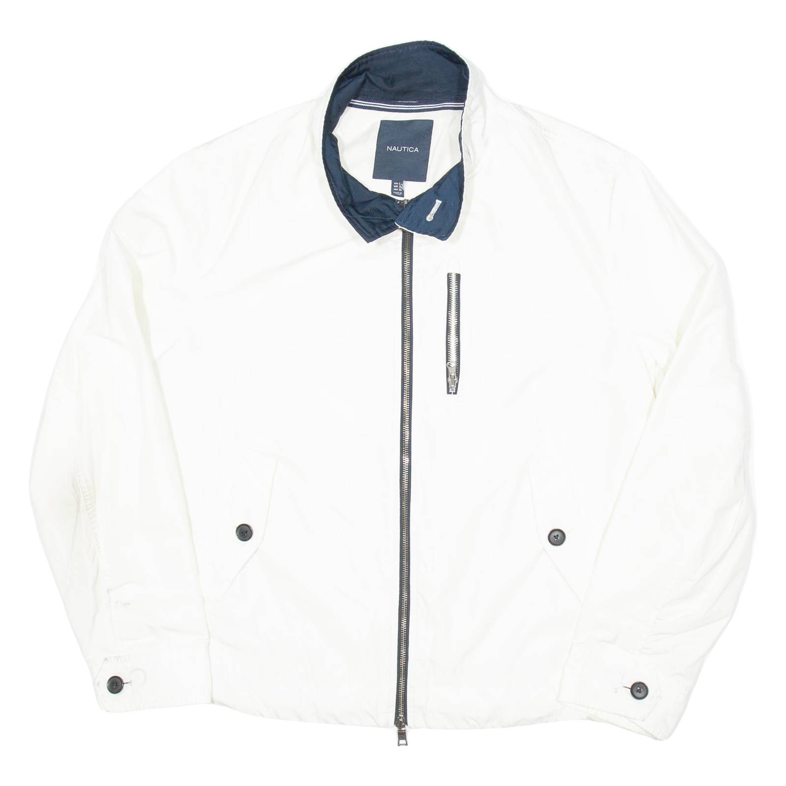 NAUTICA Mens Bomber Jacket White L