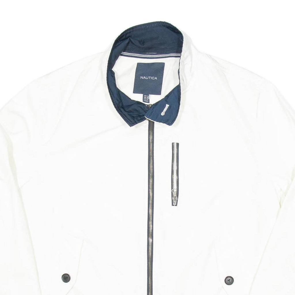 NAUTICA Mens Bomber Jacket White L