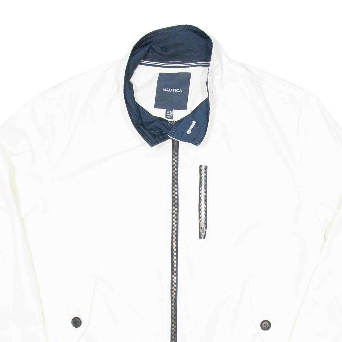 NAUTICA Mens Bomber Jacket White L