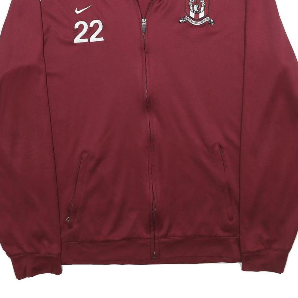 NIKE Mens Maroon Bearcats Track Jacket XL Polyester Zip Plain Sports