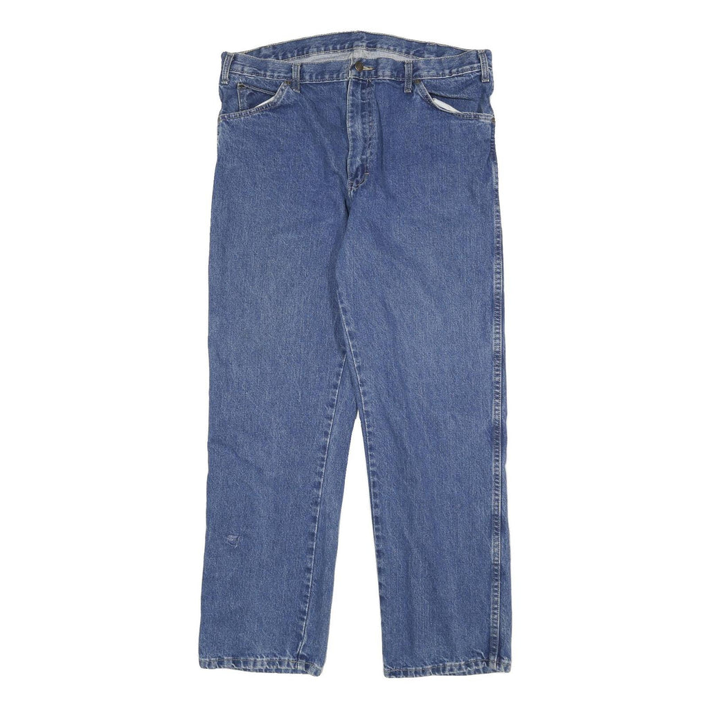 DICKIES Mens Jeans Blue Regular Straight Denim Medium W36 L32 Classic Workwear