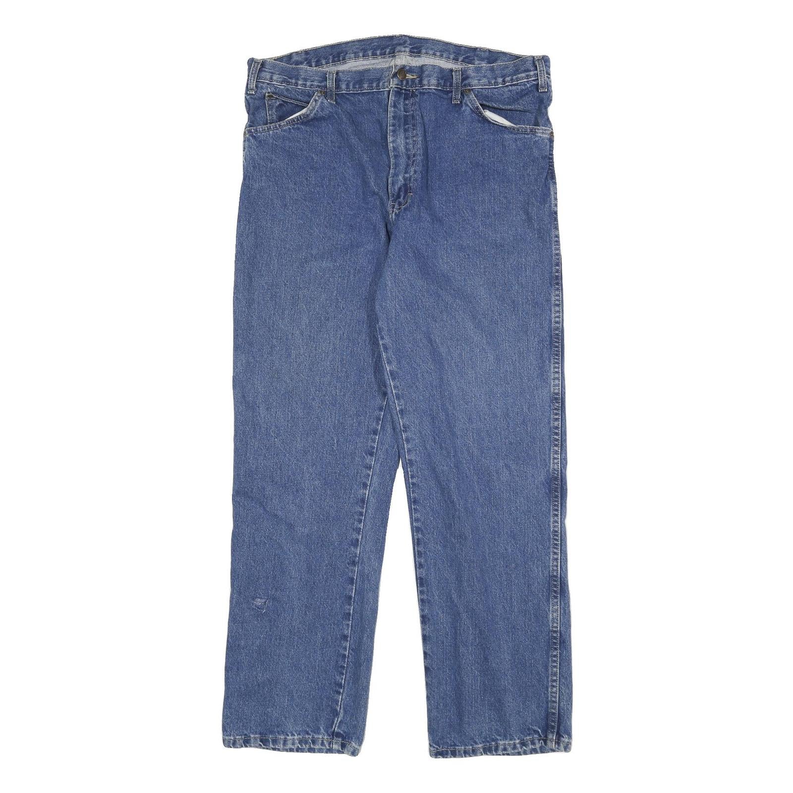 DICKIES Mens Jeans Blue Regular Straight Denim Medium W36 L32 Classic Workwear