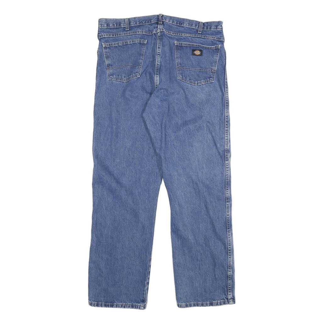 DICKIES Mens Jeans Blue Regular Straight Denim Medium W36 L32 Classic Workwear