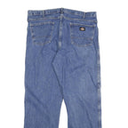 DICKIES Mens Jeans Blue Regular Straight Denim Medium W36 L32 Classic Workwear