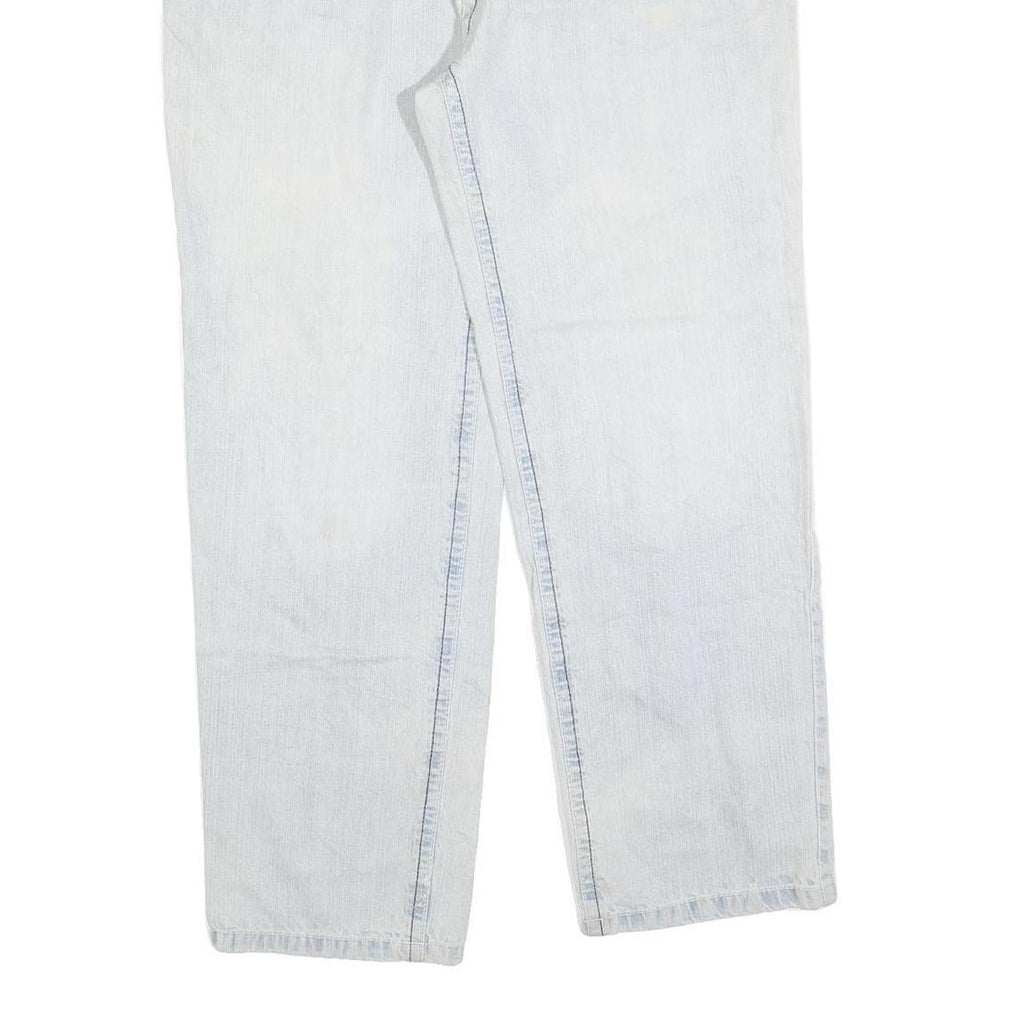 SOUTHPOLE Mens Jeans Blue Regular Straight Denim Light W40 L32 Casual Zip