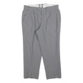 Grey Mens Regular Fit Zip Trousers W34 L28 Classic Pocket Detail Smart Casual
