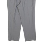 Grey Mens Regular Fit Zip Trousers W34 L28 Classic Pocket Detail Smart Casual