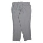 Grey Mens Regular Fit Zip Trousers W34 L28 Classic Pocket Detail Smart Casual