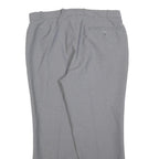 Grey Mens Regular Fit Zip Trousers W34 L28 Classic Pocket Detail Smart Casual