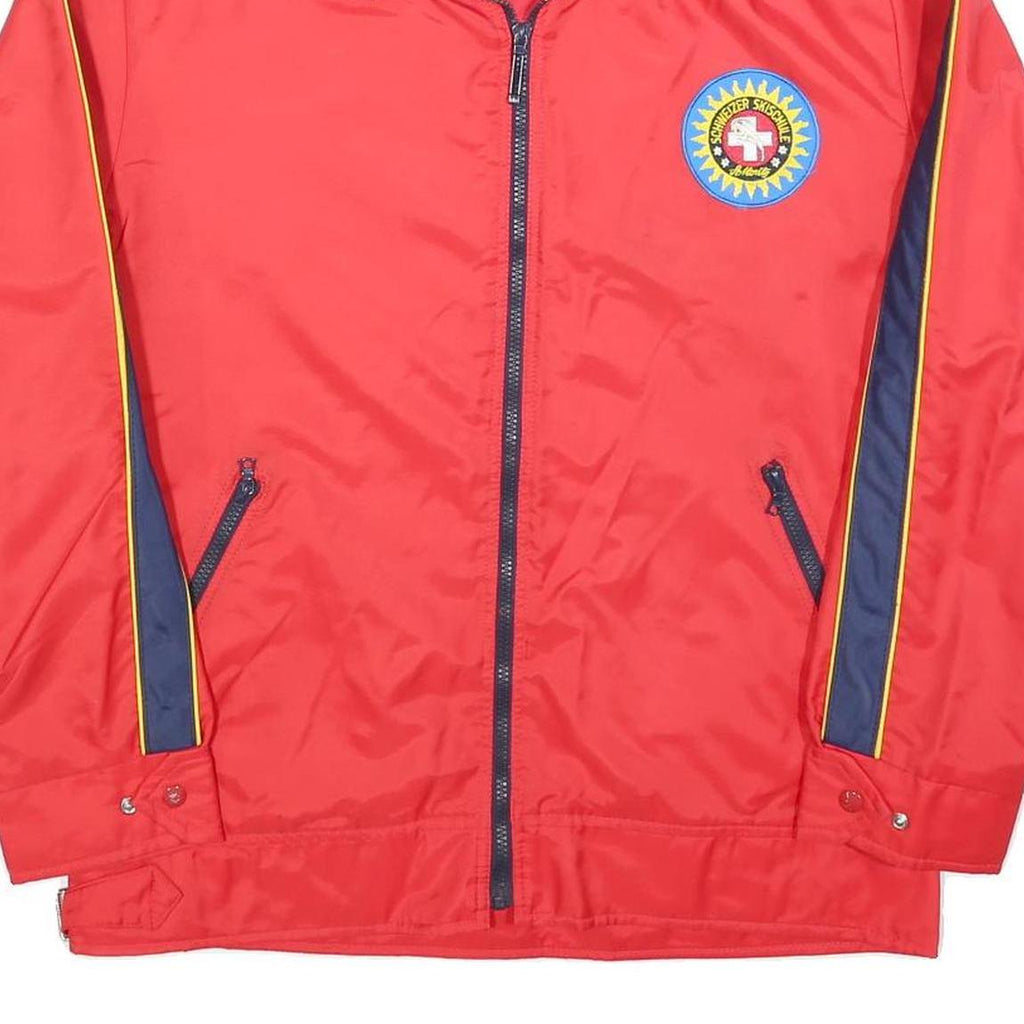 PROTECTOR Mens Red & Navy Stripe Sports Zip Jacket M Polyester Blend