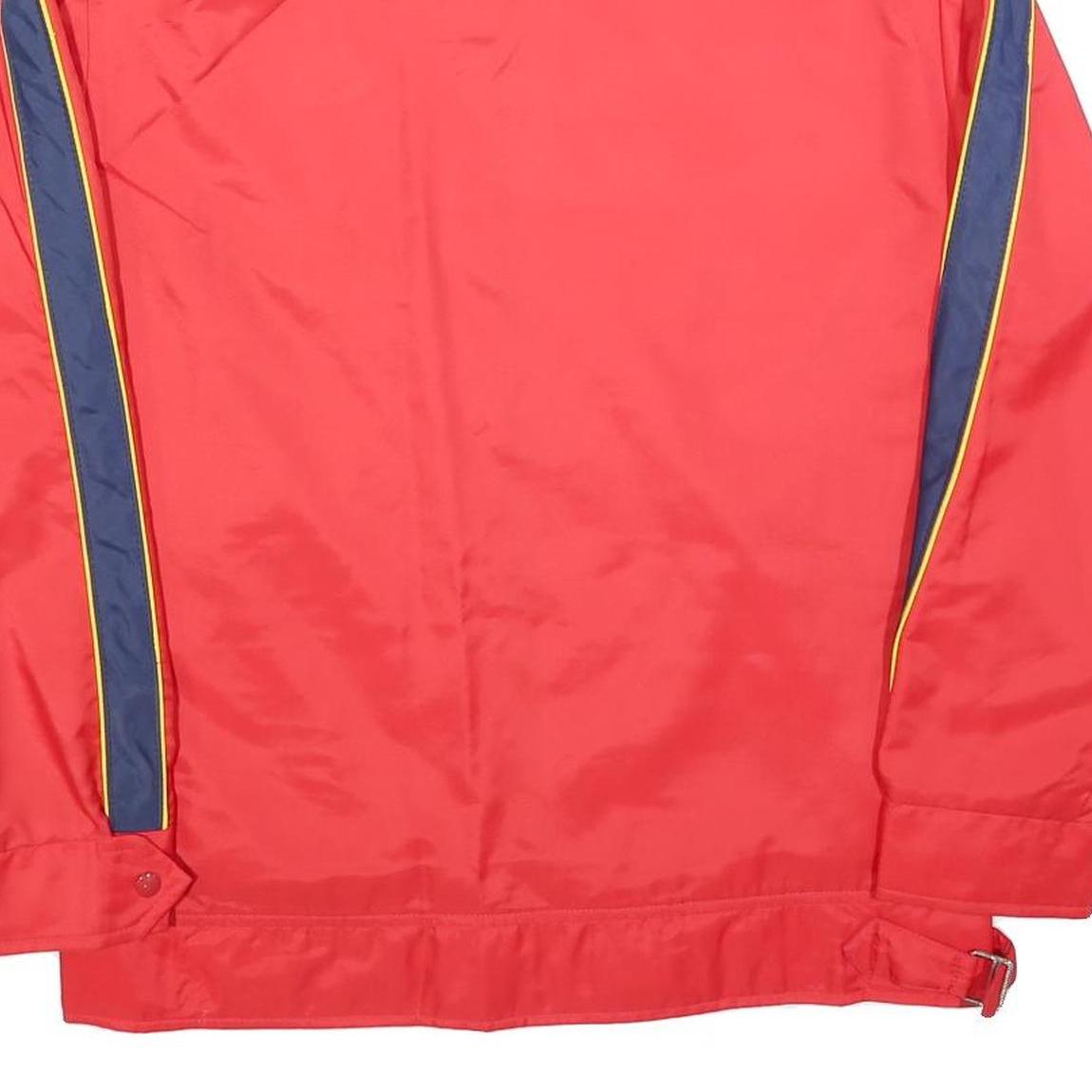 PROTECTOR Mens Red & Navy Stripe Sports Zip Jacket M Polyester Blend