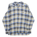 PKZ Mens Blue & White Checked Shirt M Button Cotton Casual Relaxed Fit