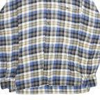 PKZ Mens Blue & White Checked Shirt M Button Cotton Casual Relaxed Fit