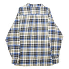 PKZ Mens Blue & White Checked Shirt M Button Cotton Casual Relaxed Fit