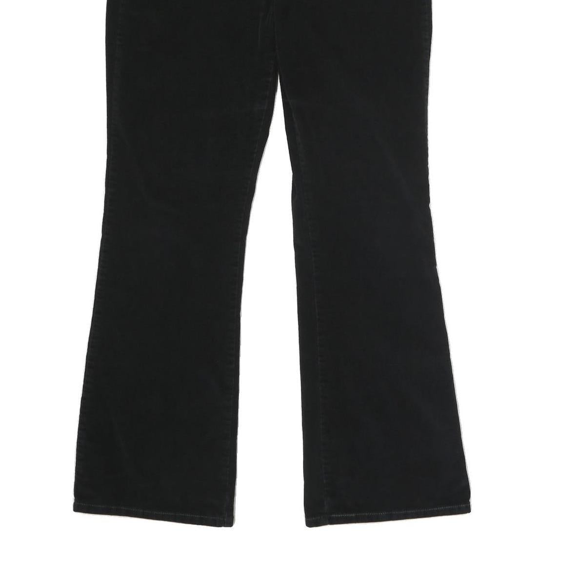 LEVI'S Womens Black Cotton Blend Relaxed Flared Trousers W32 L30
