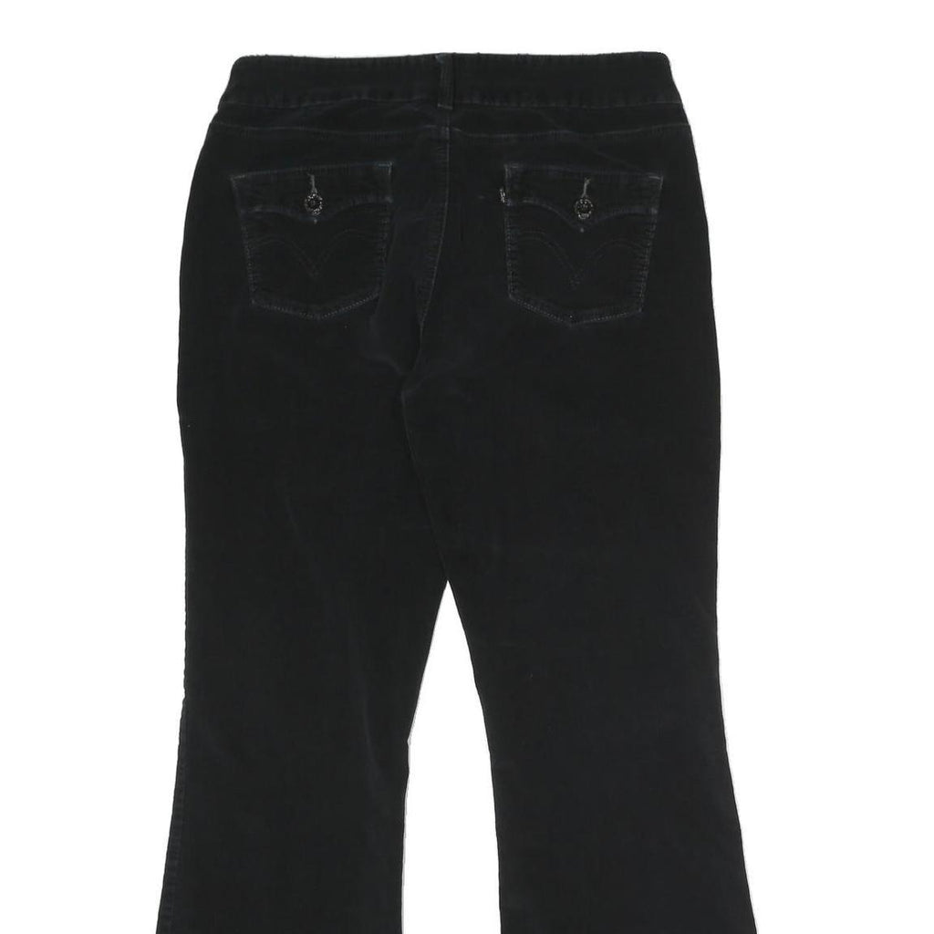 LEVI'S Womens Black Cotton Blend Relaxed Flared Trousers W32 L30