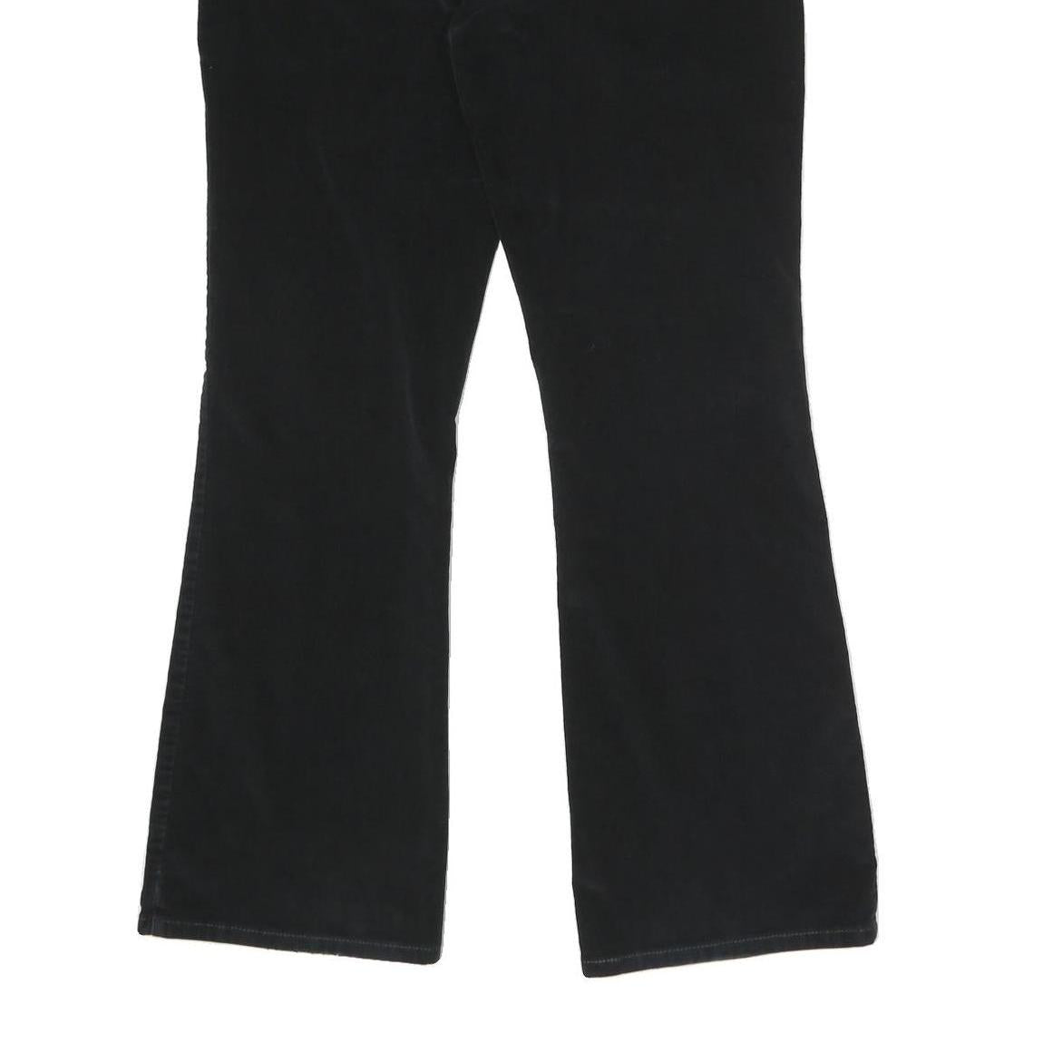 LEVI'S Womens Black Cotton Blend Relaxed Flared Trousers W32 L30