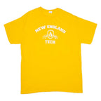 GILDAN New England Tech Mens T-Shirt Yellow USA L
