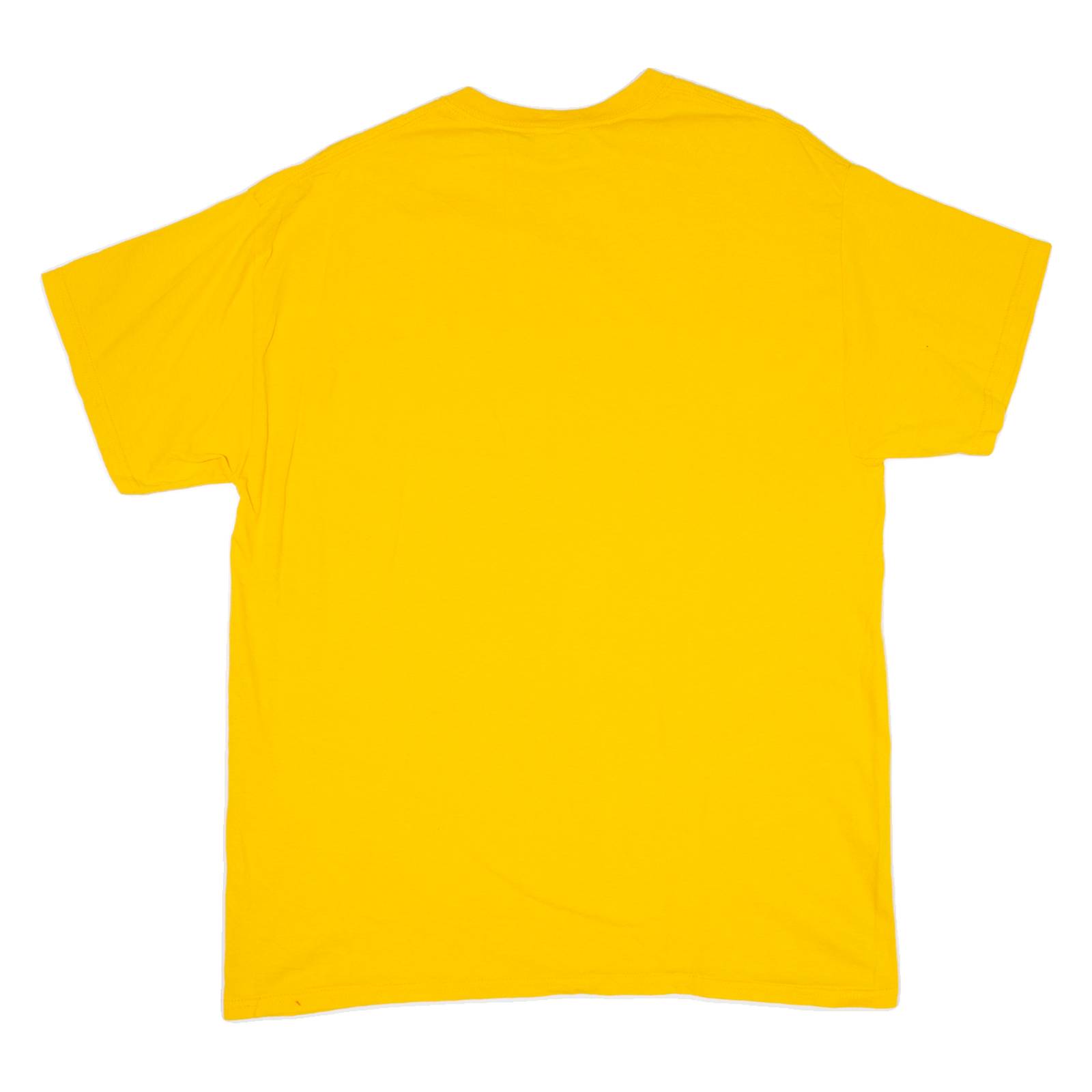 GILDAN New England Tech Mens T-Shirt Yellow USA L