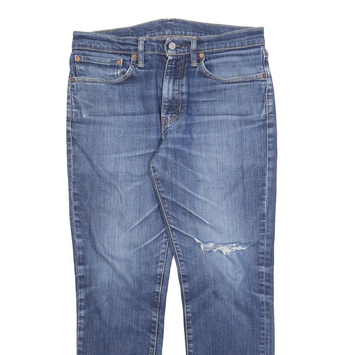 LEVI'S 511 Slim Mens Jeans Blue Slim Skinny Denim Medium W34 L29 Distressed