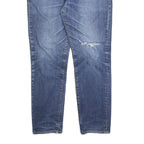 LEVI'S 511 Slim Mens Jeans Blue Slim Skinny Denim Medium W34 L29 Distressed