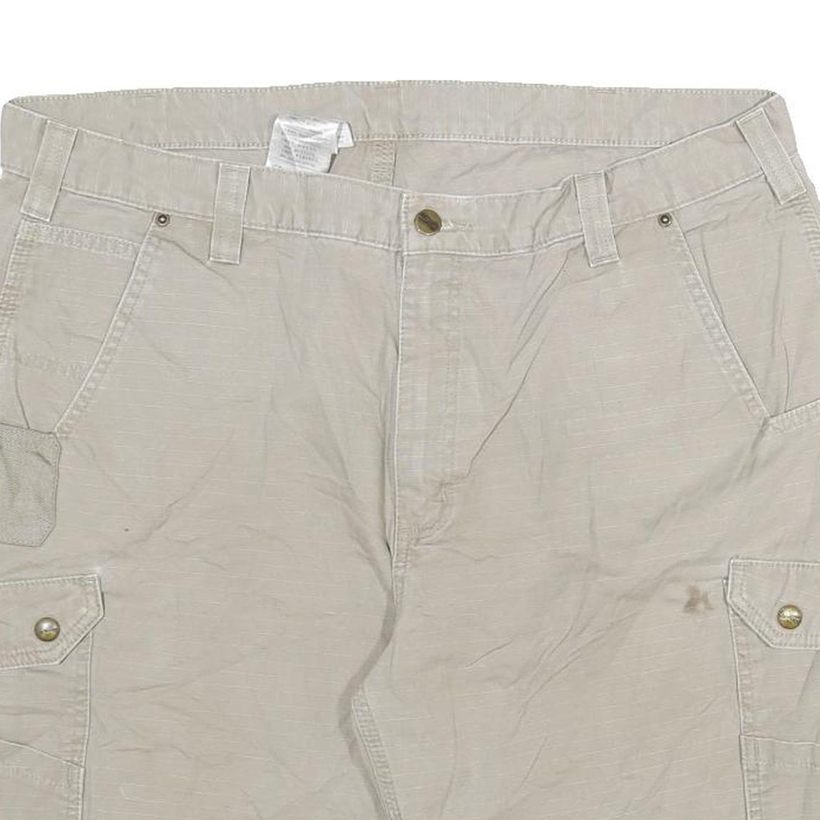 CARHARTT Mens Shorts Beige Cargo 3XL W40 Cotton Blend Comfortable Workwear