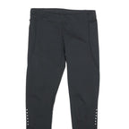 NIKE Womens Joggers Black Slim Skinny S W26 L28 Reflective Zip Detail Activewear