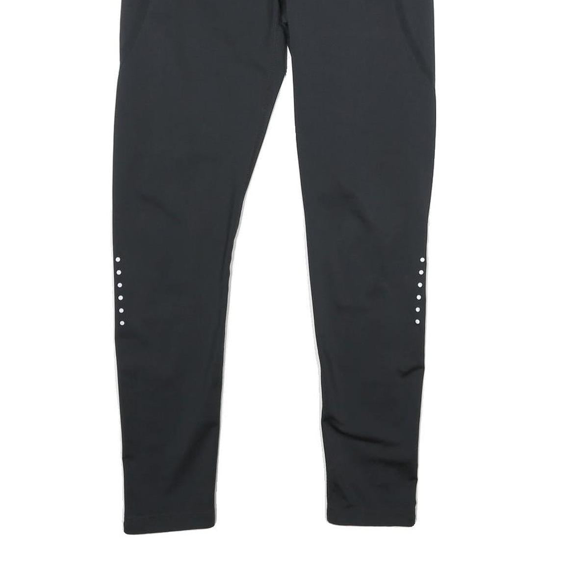 NIKE Womens Joggers Black Slim Skinny S W26 L28 Reflective Zip Detail Activewear