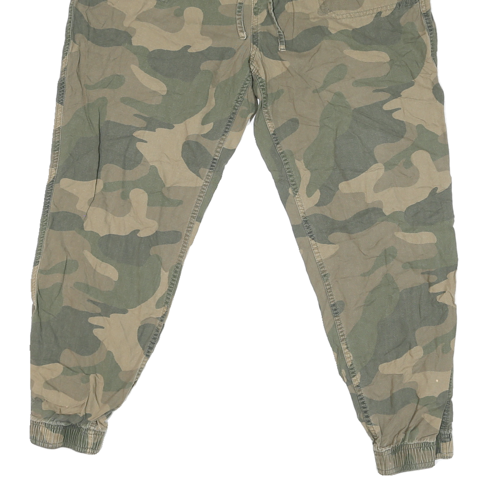 HOLLISTER Mens Cotton Blend Camouflage Regular Drawstring Trousers W28 L24