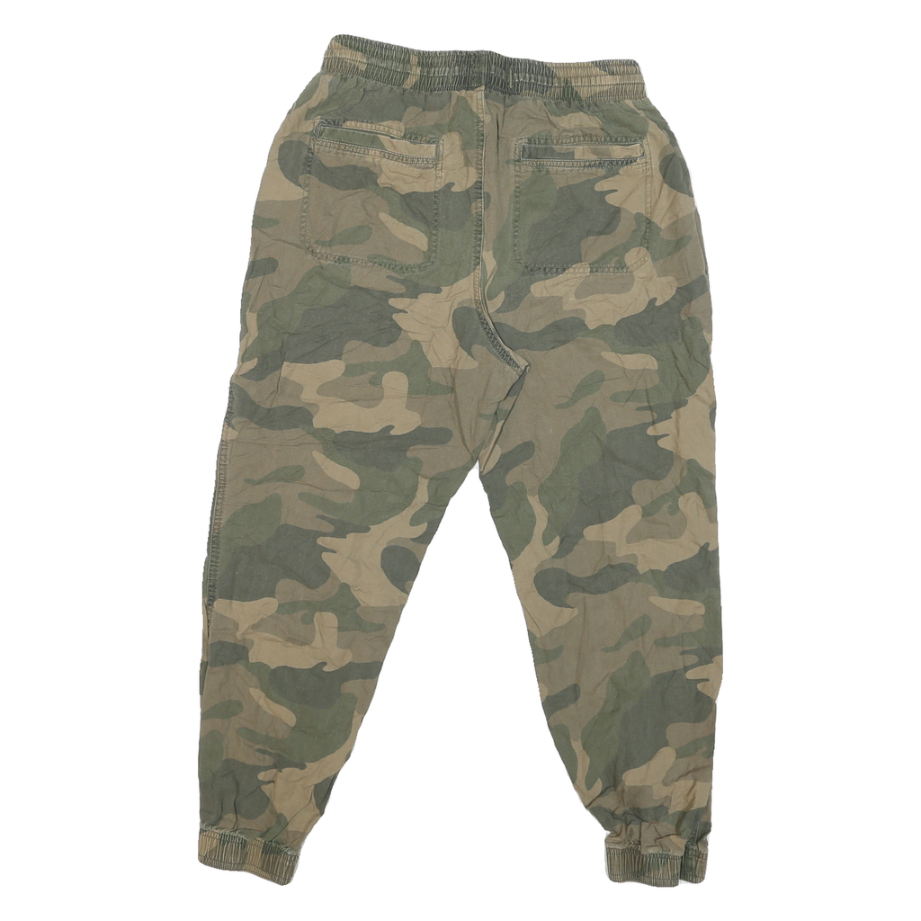 HOLLISTER Mens Cotton Blend Camouflage Regular Drawstring Trousers W28 L24