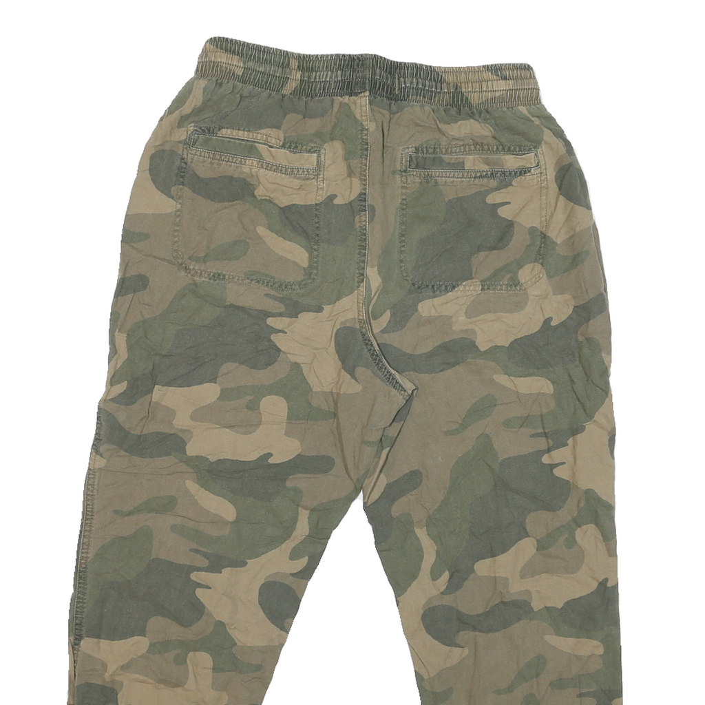 HOLLISTER Mens Cotton Blend Camouflage Regular Drawstring Trousers W28 L24