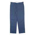 DICKIES Mens Polyester Blend Blue Regular Fit Straight Leg Trousers W36 L32